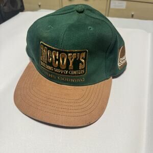 Ouray Sportswear McCoys Building Supply Hat Cap Green leather strap back